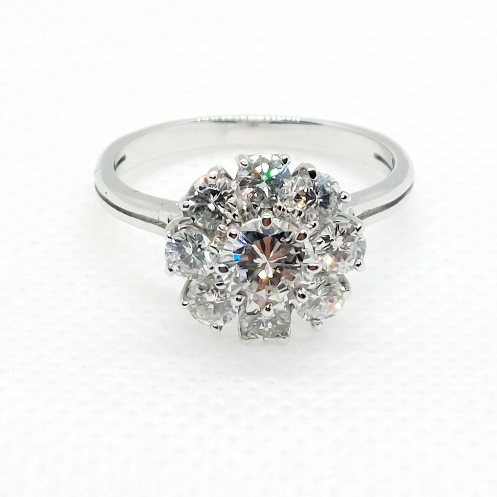 Gyűrű - 18 kt. Fehér arany #1.0