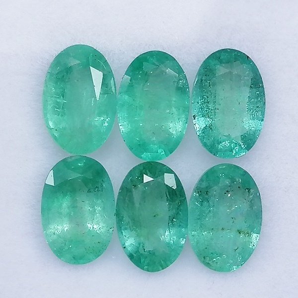 6 pcs Πράσινο Σμαράγδι - 2.44 ct - Instituto Gemólogico Español (IGE) - Μικρό λάδι #3.2