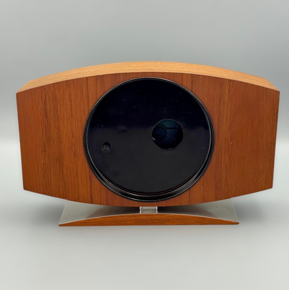 Table clock - Junghans Ato-Mat - teak wood - 1960-1970 - Fully functional and quiet #4.3