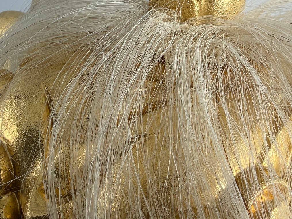 Ιαπωνισμός Σίντο · Κεφάλι λιονταριού SHISHI, ξύλινο γλυπτό με χρυσή βαφή. - Kamo Banzai - Object shinto - Shōwa period (1926-1989) #4.3