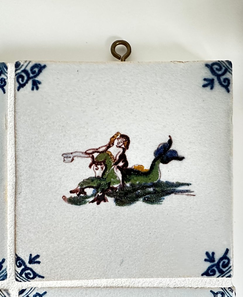  Piastrella - Diverse immagini classiche in diversi colori. - 1950-1960 - Makkum Tichelaar - 6 piastrelle  #3.2