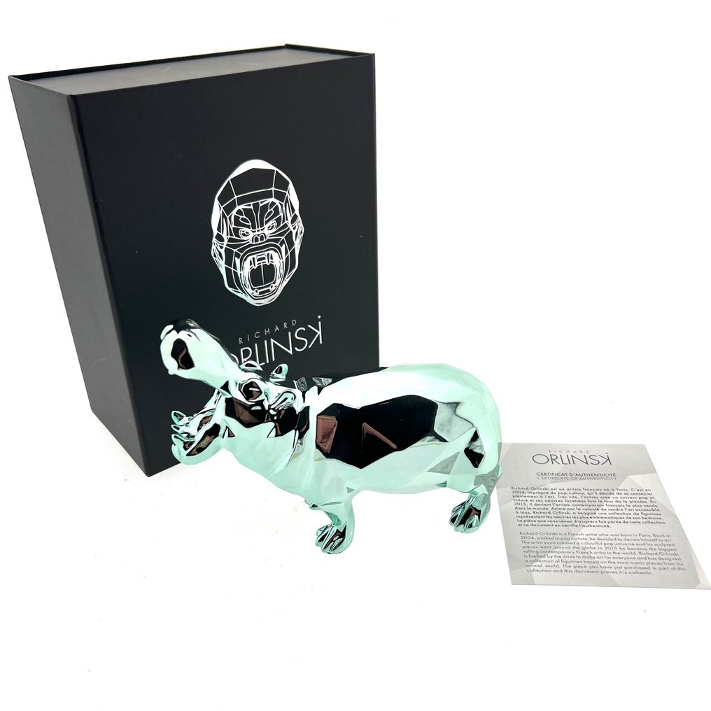 Richard Orlinski (1966) - Combo: Hippo Spirit incl COA + Official Display Box #1.0