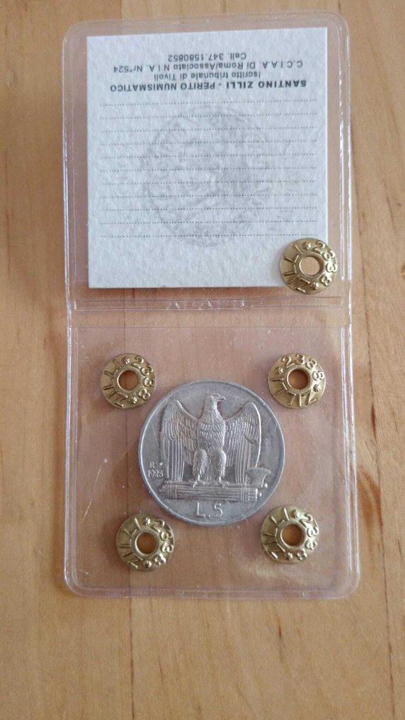 Ιταλία, Βασίλειο 5 Lire 1926, 1928 Aquilotto (1 Rosetta, 2 Rosette) (χωρίς τιμή ασφαλείας) #2.1