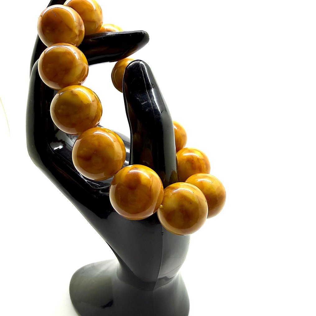 Bernsteinarmband, Karamell-Perlen 16 mm, 30,0 g - Bernstein - Baltic amber - succinite #1.0