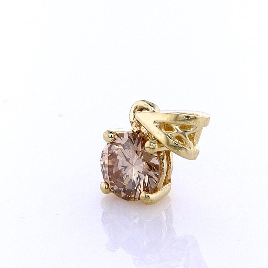 χωρίς τιμή ασφαλείας - Κρεμαστό κόσμημα - 14 καράτια Κίτρινο χρυσό -  0.44ct. tw. Διαμάντι (Φυσικού χρώματος) #2.1