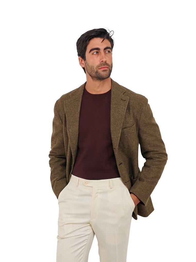 RUBINACCI NAPOLI RRP 2200€ Green Jacket Sport Coat Heavy Cashmere - 52 IT - Blazer - New with tags #1.0