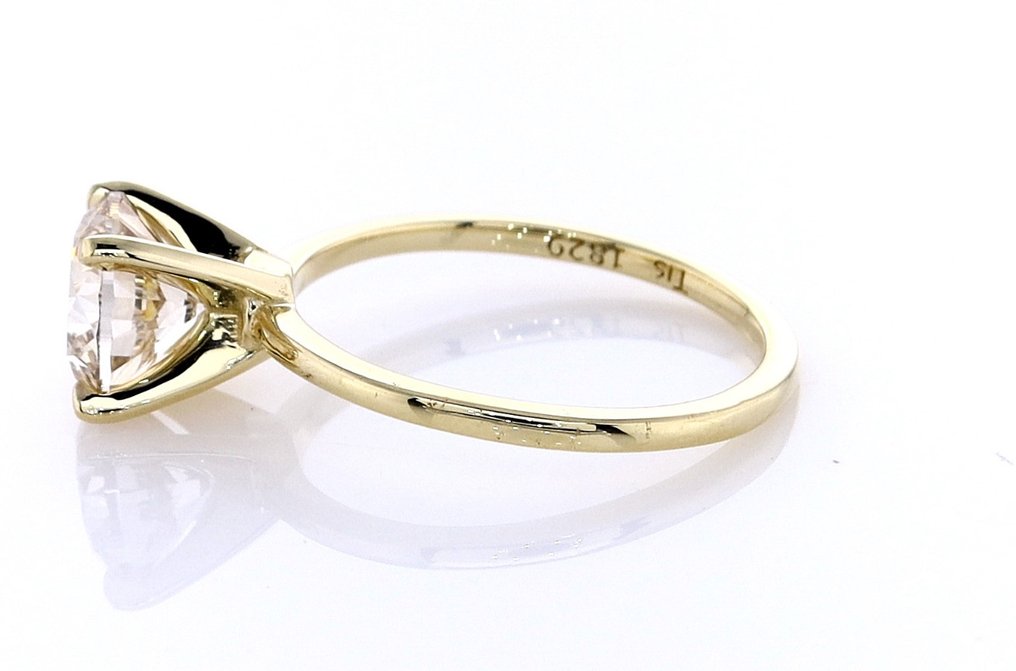 Δαχτυλίδι - 14 καράτια Κίτρινο χρυσό - 2.01ct. tw. Διαμάντι (Φυσικού χρώματος) #4.3