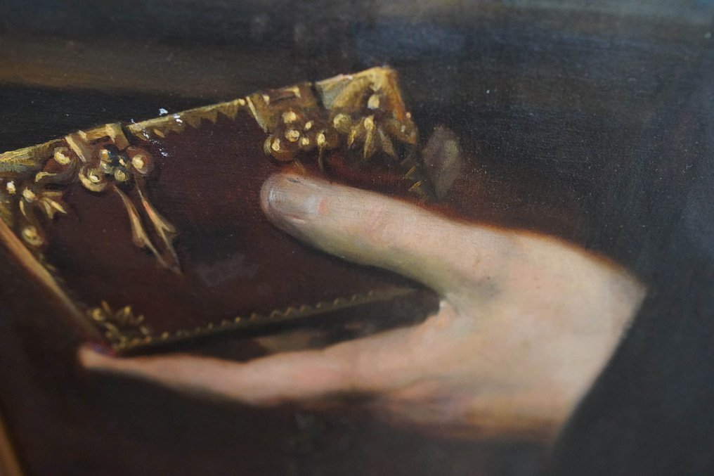 Auguste de Succa (XIX) - Portrait d’un homme au livre #4.3