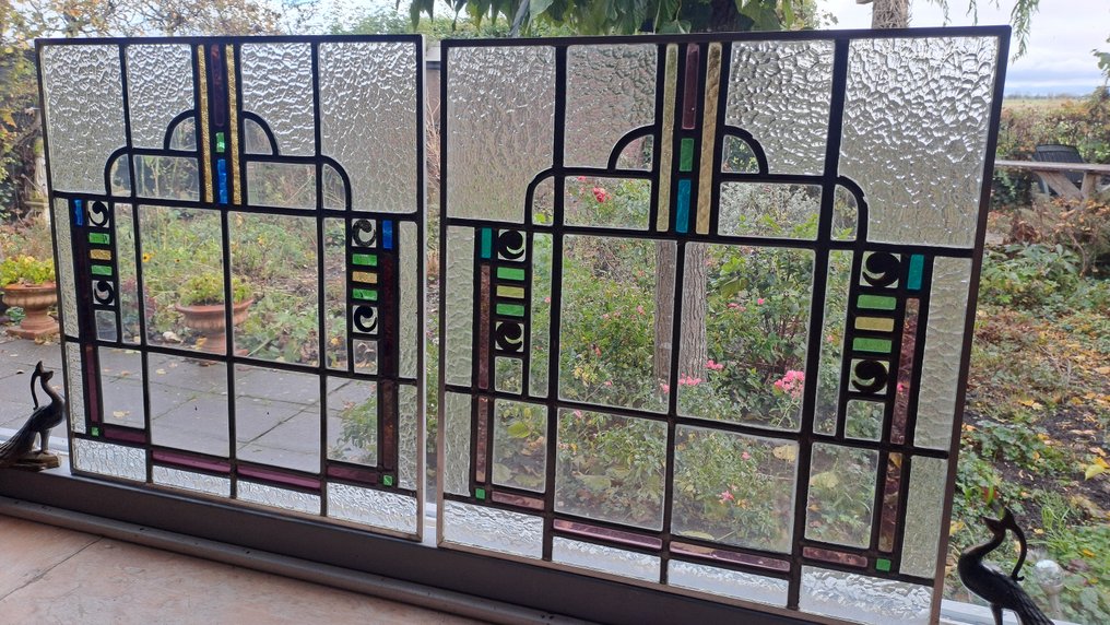 Art Deco Stained glass window (2) - 1920-1930 #3.2