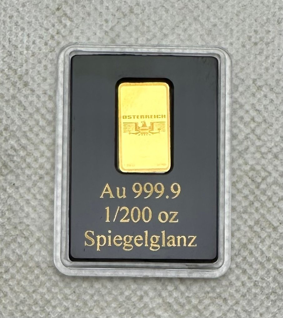 奥地利. Gold bar Andreas Hofer, oro, 1/200 Oz (.999) Proof, edición limitada - Free shipping within Spain (没有保留价) #1.0