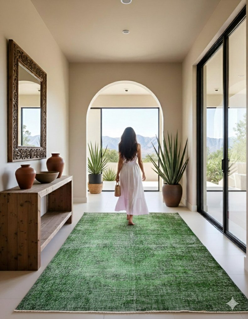 Verde retrò - Tappeto - 285 cm - 165 cm - con certificato #1.0