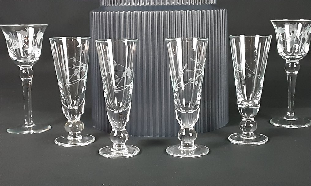 Cristal Grabados - Motivos Pictóricos - Σετ ποτηριών για οινοπνευματώδη (8) - Κρύσταλλο #3.2