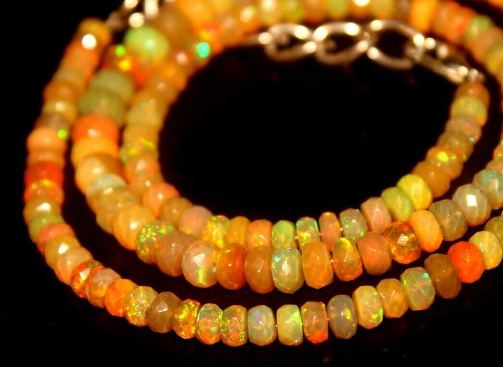 Beautiful Natural Faceted Opal Beads - 59 cts- 11.8 g #4.3