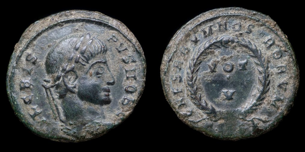Roman Empire. Crispus (AD 317-326). Centenionalis CAESARVM NOSTRORVM VOT V, Roma  (No reserve price) #1.0