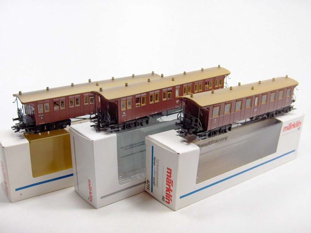 Märklin H0 - 4213 4211 42134 - Set di carrozze passeggeri di modellini di treni (3) - CCI set di collezione inutilizzata. - K.Sächs.Sts.E.B. #1.0