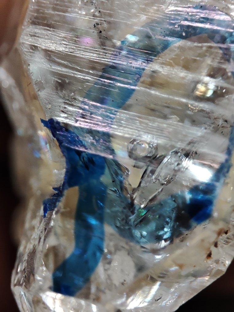 Collector's Item Amazing 42.31 g Rare XL Symbiotic Herkimer Diamond With Moving Big Air Bubble Inside Free Shipping- 42.31 g #2.1