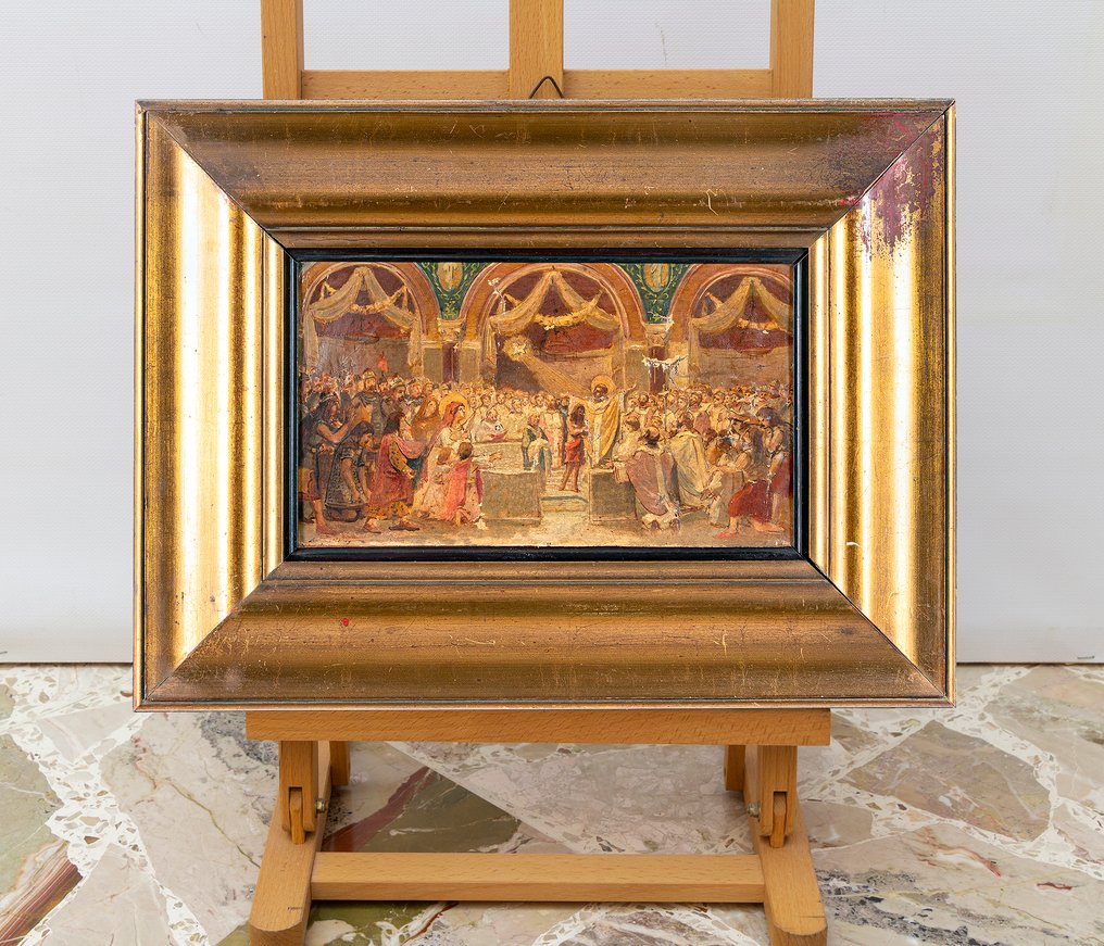 Cesare Maccari (1840–1919) - Santo Stefano battezza i barbari #4.3