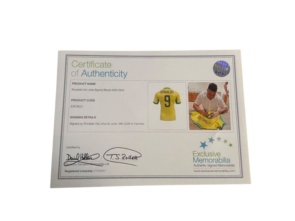 Brazil - 世界足球锦标赛 - Ronaldo De Lima  - Premium Frame – Museum Quality - 球衣  #4.3