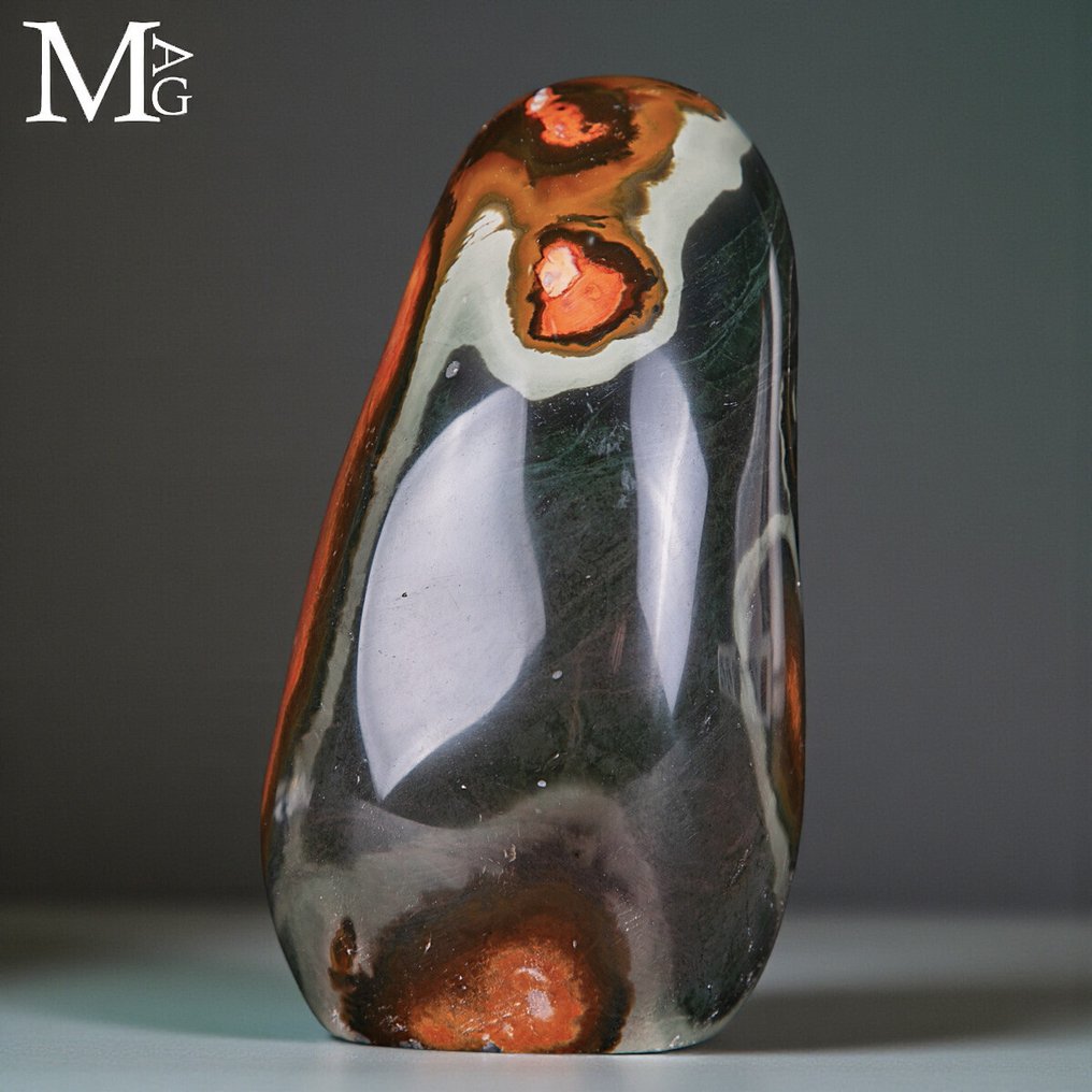 Policrhome Jasper - 非凡的天然深色 - 一流马达加斯加碧玉 — 装饰用 - 高度: 127 mm - 宽度: 83 mm- 1158 g #4.3