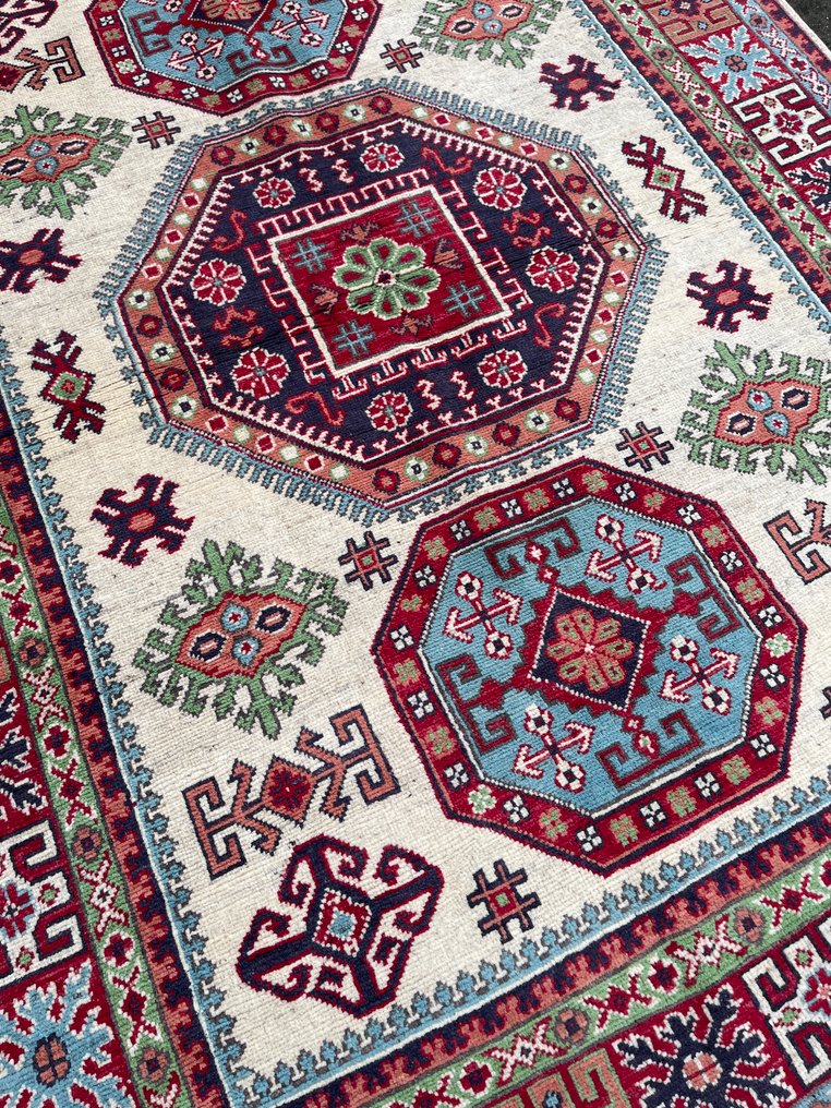 Fine Afghan Shirwan - unused - hand-knotted - wool - new - Carpet - 201 cm - 147 cm #3.2