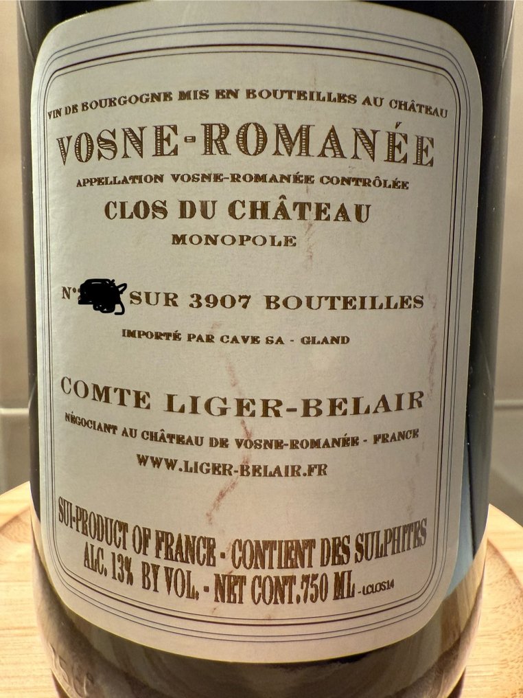 2014 Domaine du Comte Liger-Belair, Clos du Château - Vosne-Romanée - 1 Pullo (0.75L) #3.2