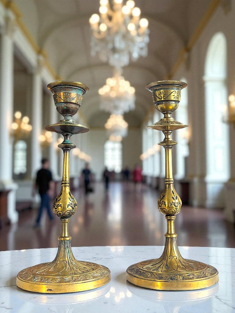 烛台 大约1900年代——法国 - 黄铜色 #1.0