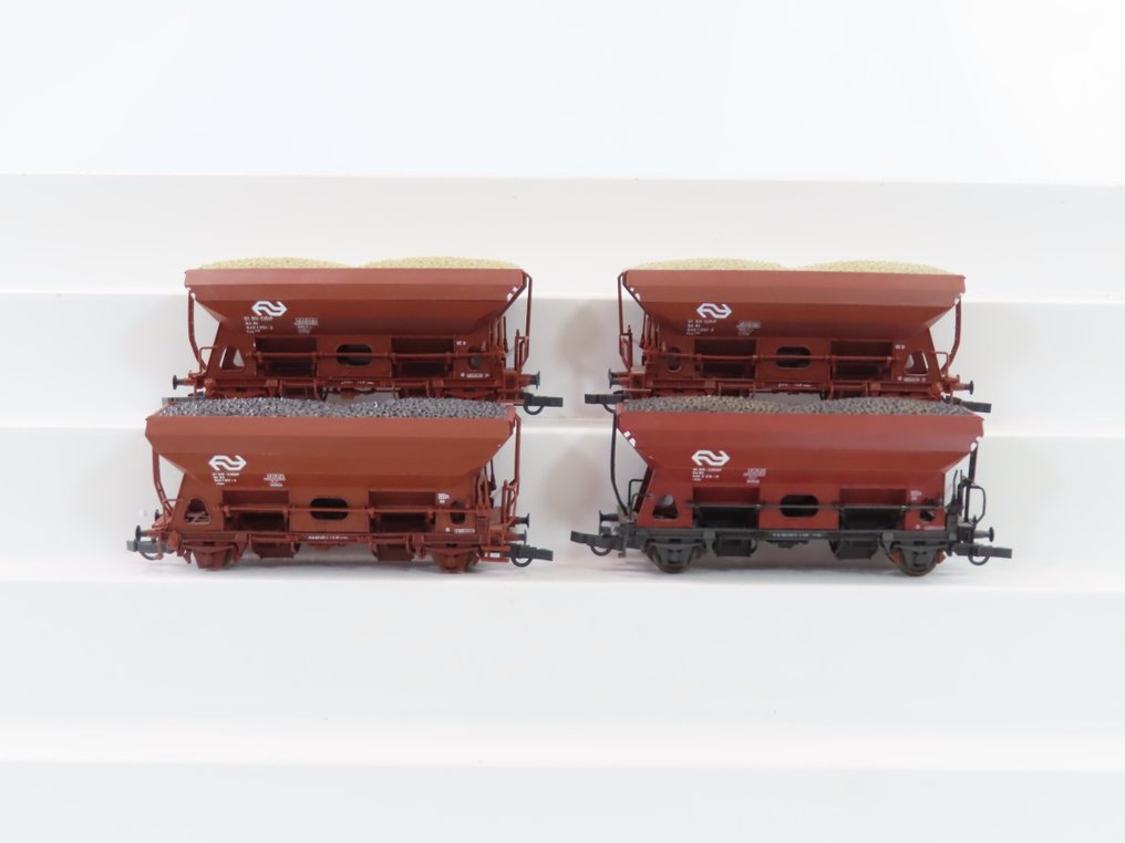 Roco H0 - 46134 - Carrozza merci di modellini di treni (4) - 4x smontatore/auto-smontatore a due assi di tipo Eds e Udsy - NS #1.0