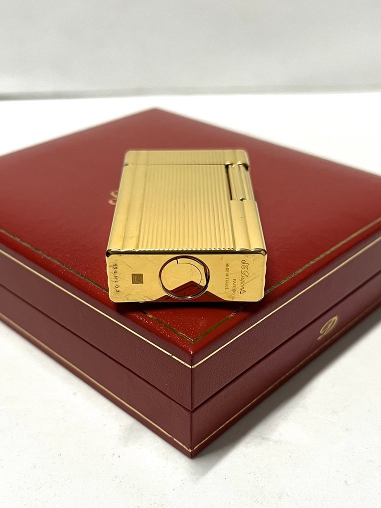 S.T. Dupont - L1 BR large - gold plated Godrons Lateraux & Ligne - Αναπτήρας - Gold-plated #4.3