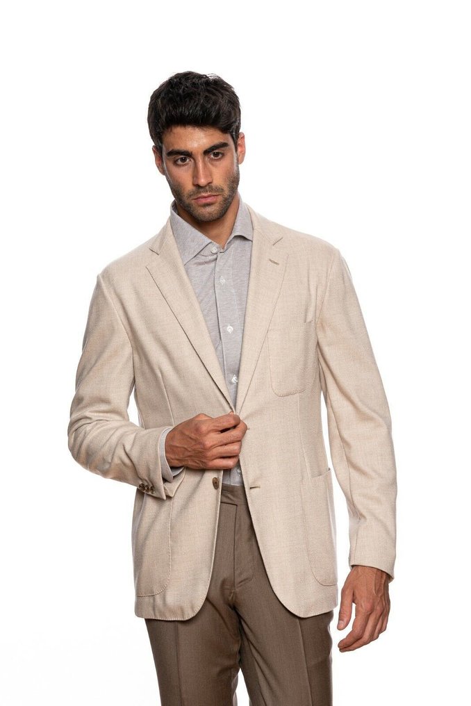 BELVEST RRP 2290€ Beige 100% Cashmere Jacket Blazer - 50 IT - Blazer - New with tags #1.0