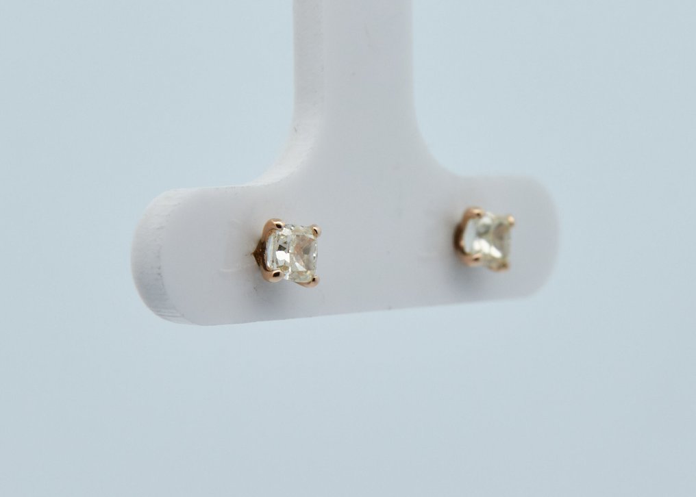 没有保留价 - 耳环 - 14K包金 黄金 - 0.47ct. tw. 钻石 (天然色彩的) #1.0