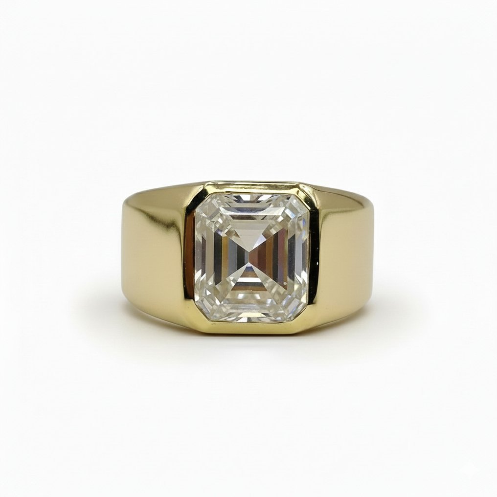 Ring - 14 kt. Yellow gold - 4.01ct. tw. Diamond (Lab-grown) #1.0