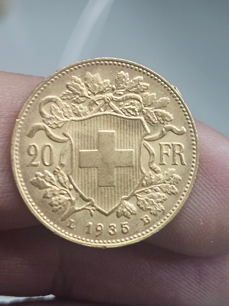 Switzerland. 20 Francs 1935 L. Bern #3.2