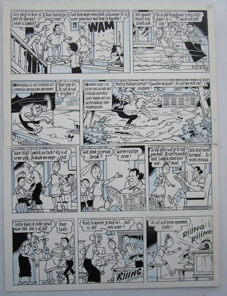 Paul Geerts - 1 Original page - Suske en Wiske - De sputterende spuiter - 1977 #1.0