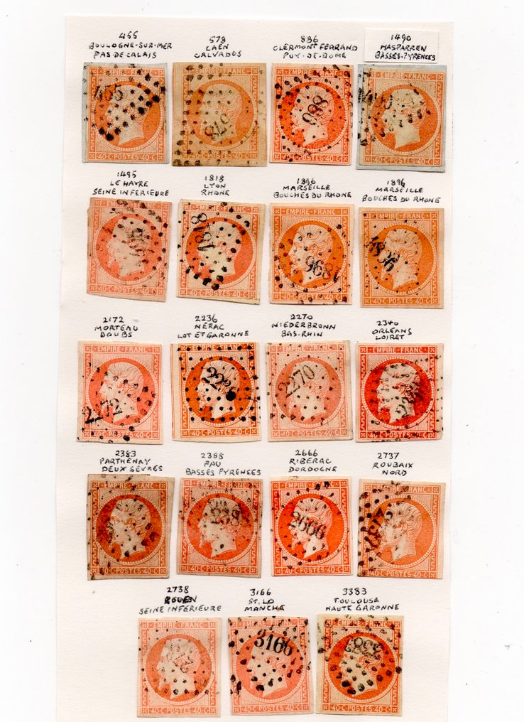 France 1853 - Empire 40c orange - Yvert No 16 #1.0