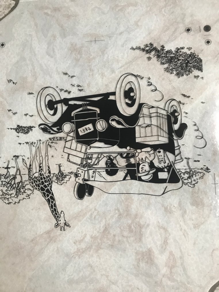 Tintin - 1 彩色印刷版 + 黑色胶片线条 - Casterman - 丁丁在刚果 - 1980 #2.1