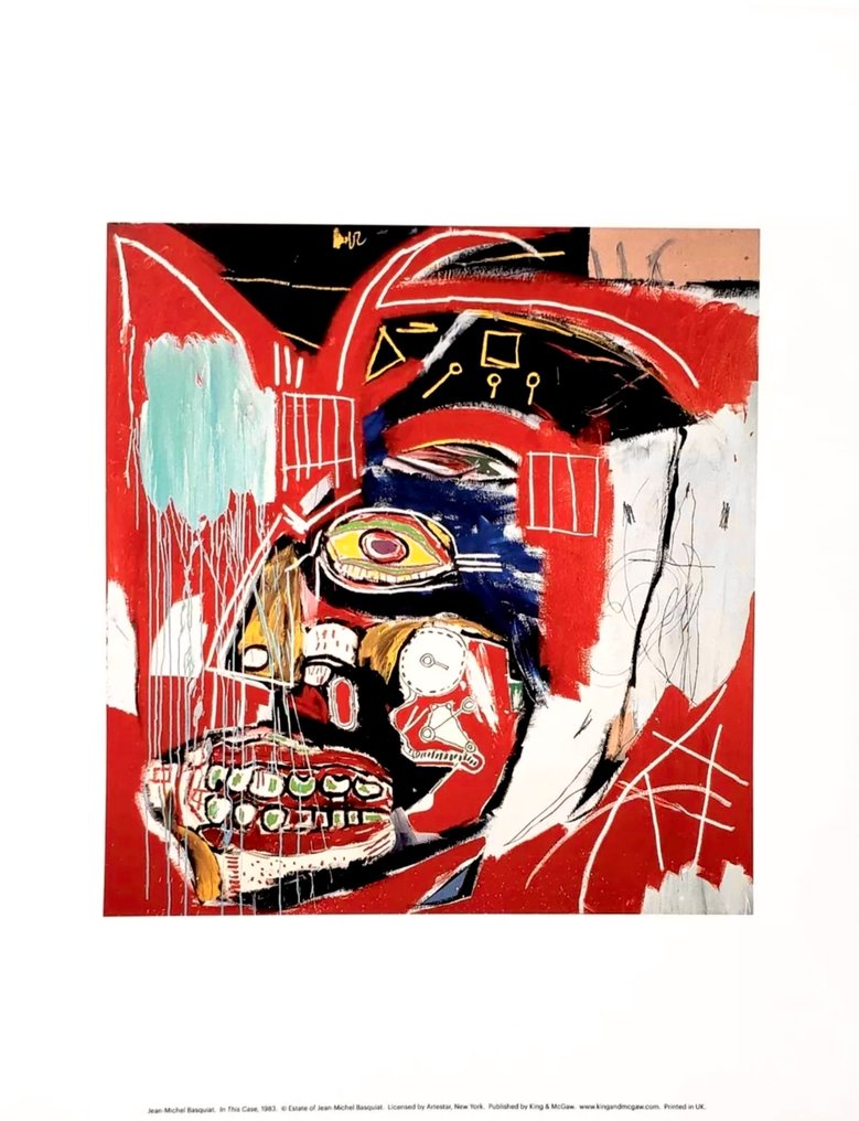 Jean-Michel Basquiat (1960-1988) - In This Case - Artestar licensed print - COA #2.1