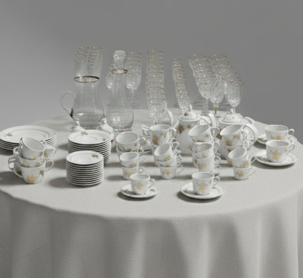 Kronester - 12人用餐桌用具 (205) - 瓷, 陶瓷, 玻璃 #3.2