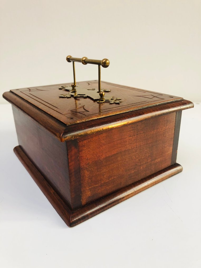 Teebehälter/-kasten - Holz, Messing - Theekist #2.1