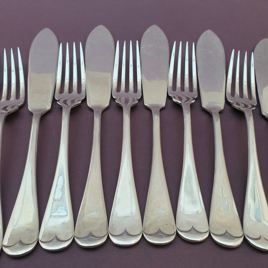 B & J Sippel Ltd - Faqueiro (12) - Prateado - Comedores de Peixe #3.2