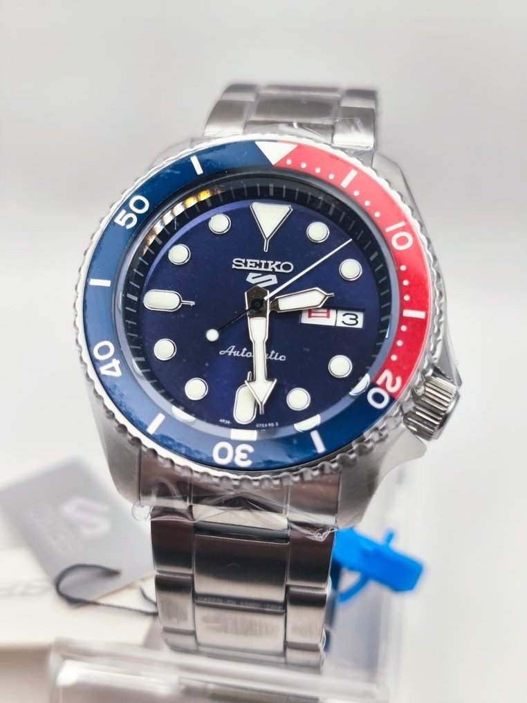 Seiko - Seiko 5 Automatic Day-Date - No reserve price - "Pepsi" - SRPD53 - "NEW" - Men - 2000-2010 #3.2