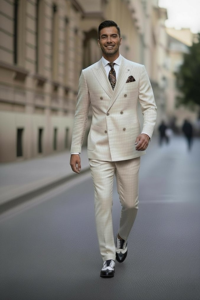 Lardini-Size 54-€1749-Double Breasted-Wool - Ανδρικό κοστούμι - New with tags #1.0