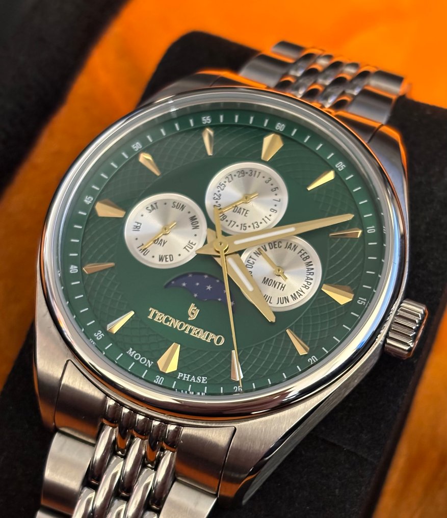 Tecnotempo - "Lunaris" - Full Calendar & Moon Phase - 41mm - Limited Edition - No Reserve Price - TT.50LU.GR - Men - 2020+ #4.3