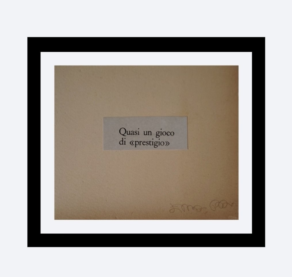 Emilio Prini (1943-2016) - Quasi un gioco di prestigio #1.0