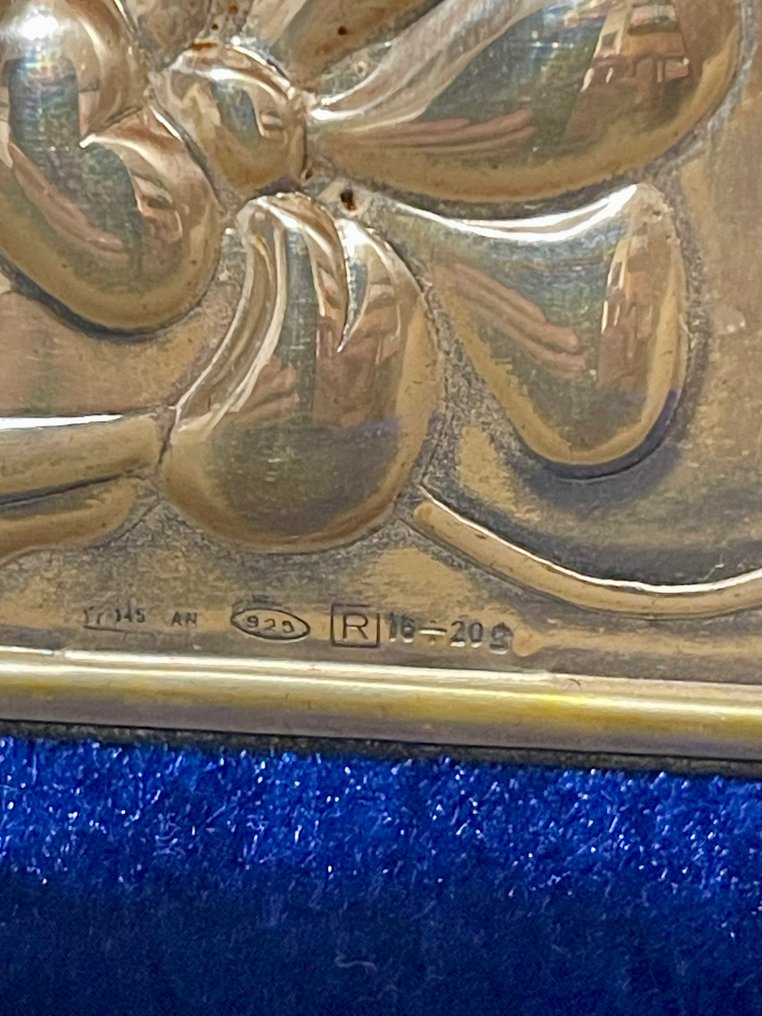 Cadre photo  - argento laminato - Cadre à motif de rose grand #2.1