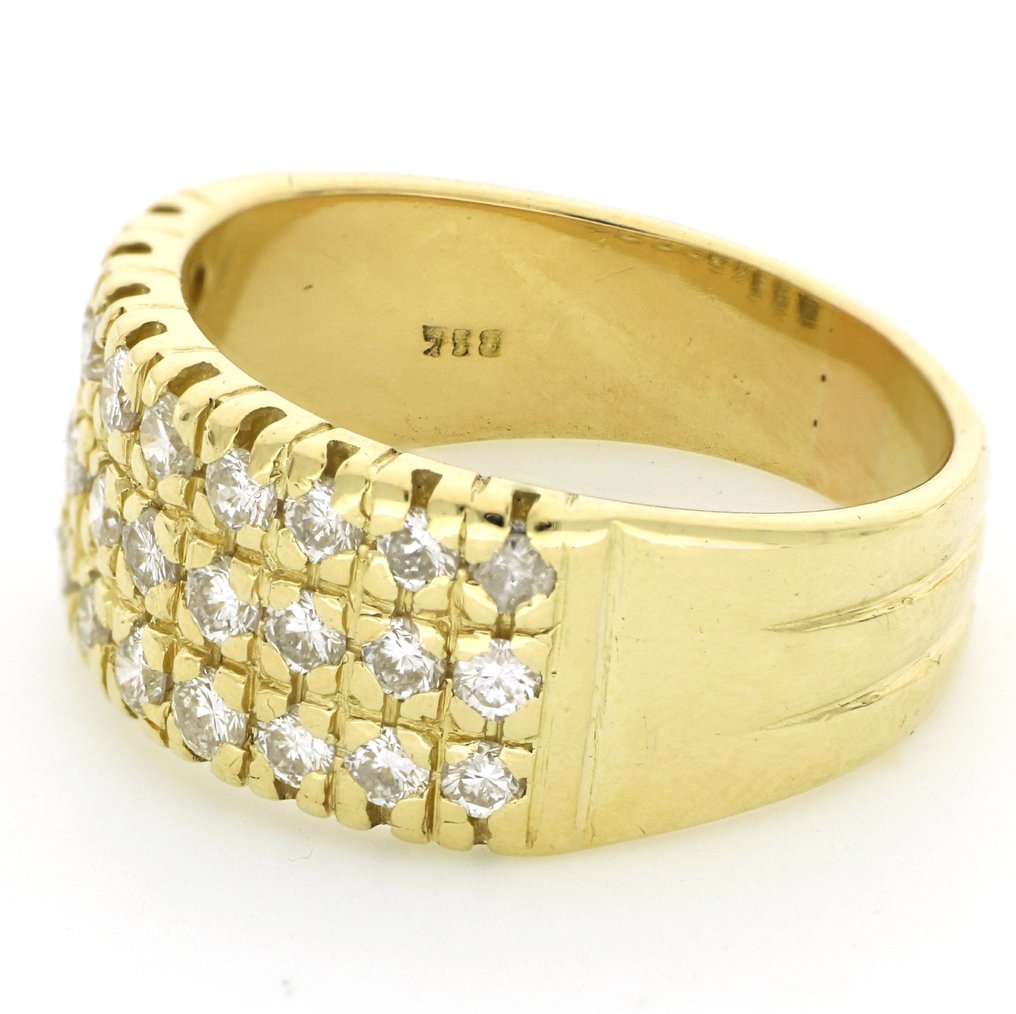 没有保留价 - 戒指 - 18K包金 黄金 -  1.90ct. tw. 钻石 (天然)  #2.1