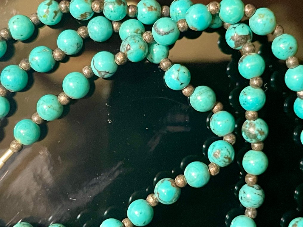 Collana - Stati Uniti Turchese Liquid argento #4.3