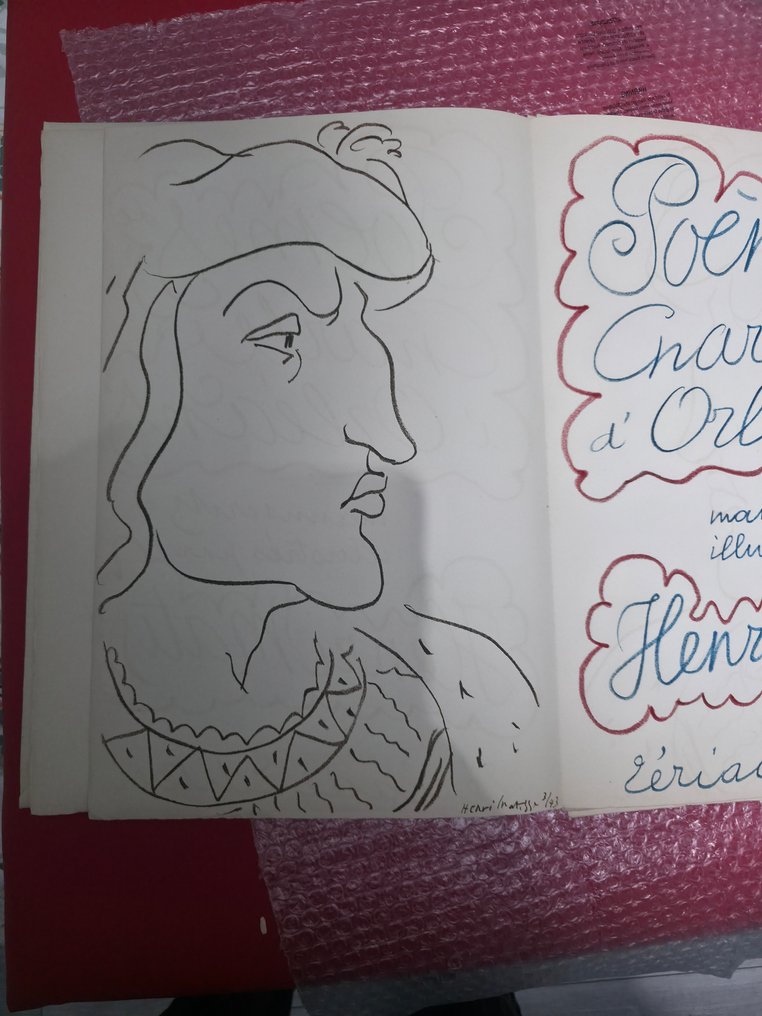 Signed; Henri Matisse / Charles d'Orleans - Poèmes de Charles d’Orléans - 1950 #2.1