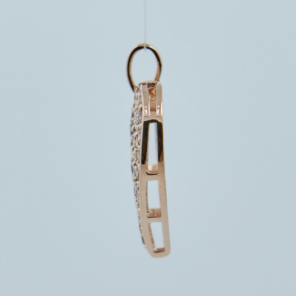 Nincs minimálár - Függő - 14 kt. Sárga arany -  0.90ct. tw. Gyémánt (Színkezelt) #4.3