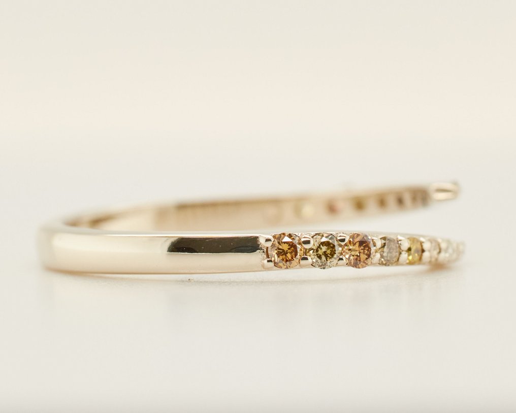 沒有保留價 - 戒指 - 14 克拉 黃金 -  0.30ct. tw. 鉆石 (天然彩色) #2.1