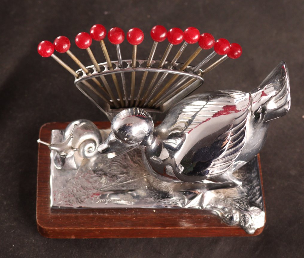 Art Deco slakkenprikkerset - Benjamin Rabier (1864 - 1939) - Servizio di posate - Placcato argento #2.1